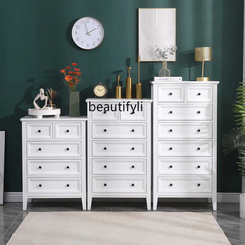 

HJ Five Six Seven Chest of Drawers Simple Solid Wood Bedroom Storage Storage Drawer