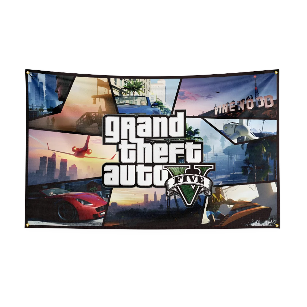 3x5 футов G-Grand Theft Auto V GTA5 Los Santos столица Sin GTA6 флаг баннер искусство