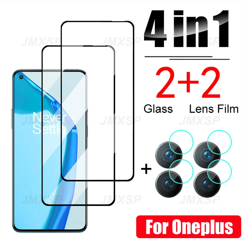 Защитное стекло 4 в 1 для Oneplus 7 7T 8T 6 6T 5 5T закаленное 9 9R 9E 9RT Nord 2 CE N10 N20 N100 N200 пленка