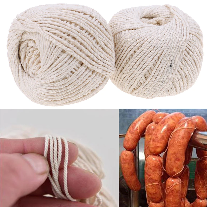 

1Roll 75M Cooking Tools Butcher's Cotton Twine Meat Prep Trussing Turkey Barbecue Strings Meat Sausage Tie Rope Cord