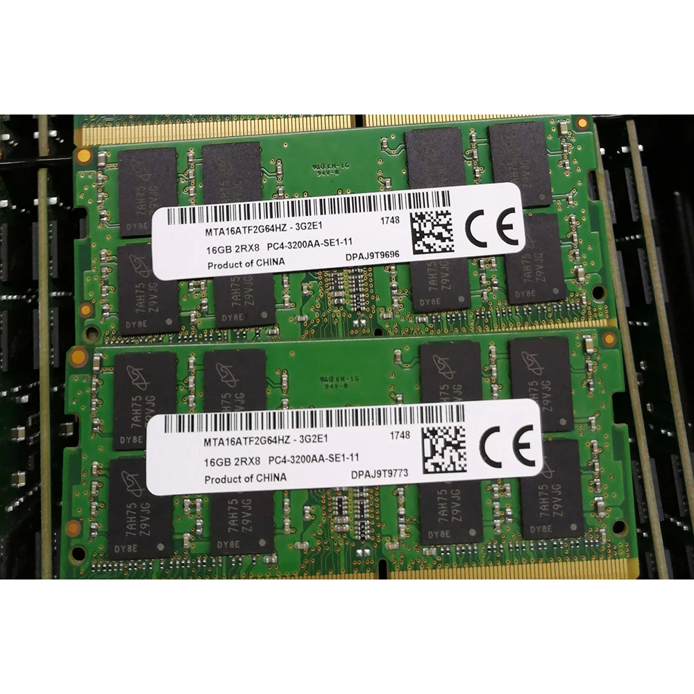 Для ноутбука MT RAM 16G 16GB 2RX8 PC4-3200AA-SE1 DDR4 3200 MTA16ATF2G64HZ-3G2E 1 память Быстрая доставка Высокое качество