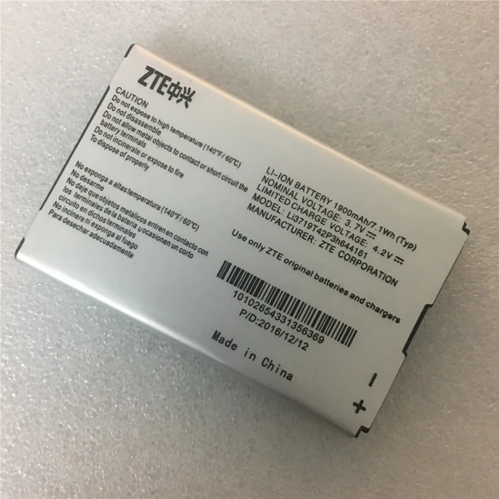 

3.7V 1900mAh Li3719T42P3h644161 For ZTE Battery High Quality For ZTE Battery Backup Replacement