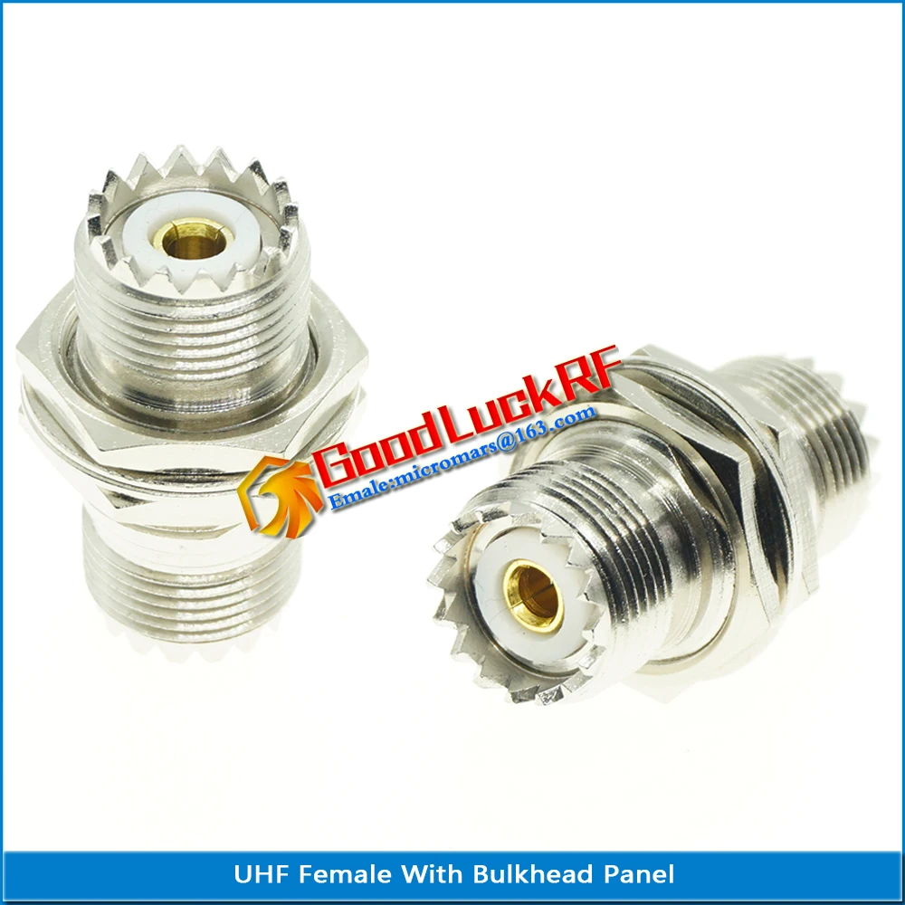 

UHF Female To UHF Female Dual O-ring Bulkhead Panel Mount Nut Plug UHF PL259 SO239 2 Dual Female Connector Coaxial RF Adapters