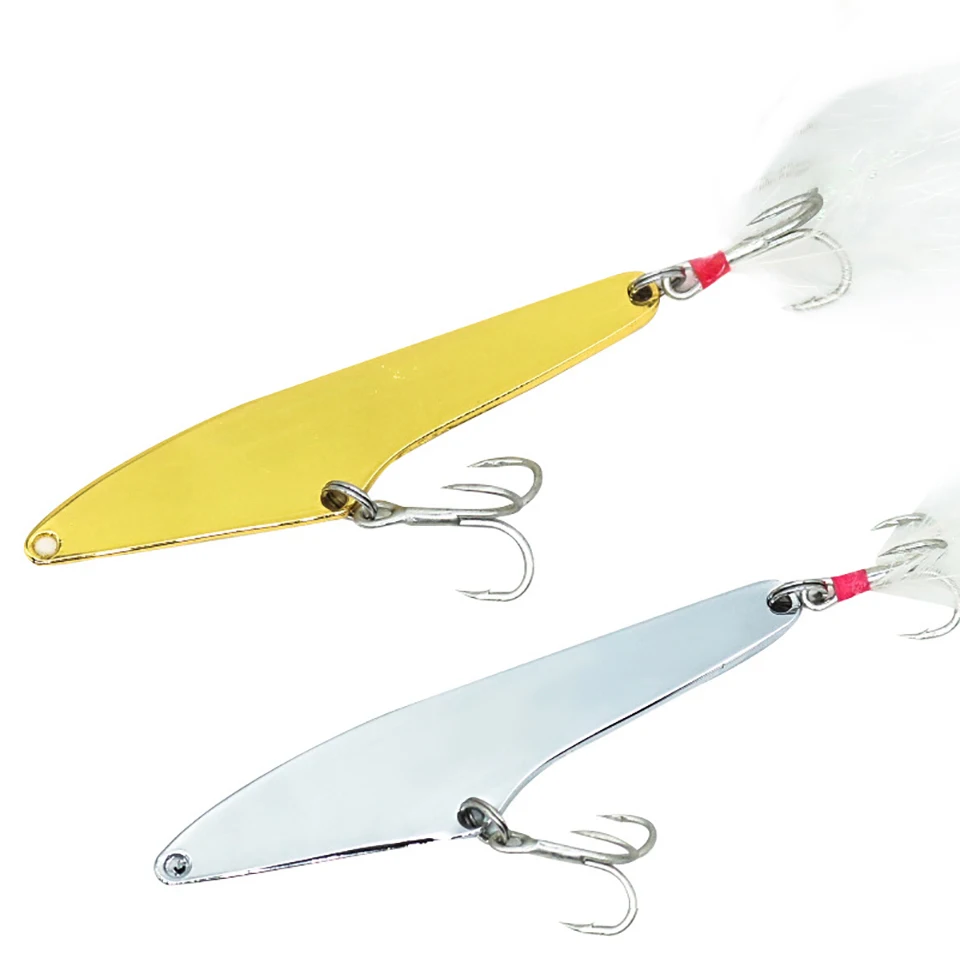 WALK FISH 11g/15g/18g/23g Fishing Metal Sequins Spoon Hard Bait Sinking With Feathers Hooks Artificial Pike Tackles |