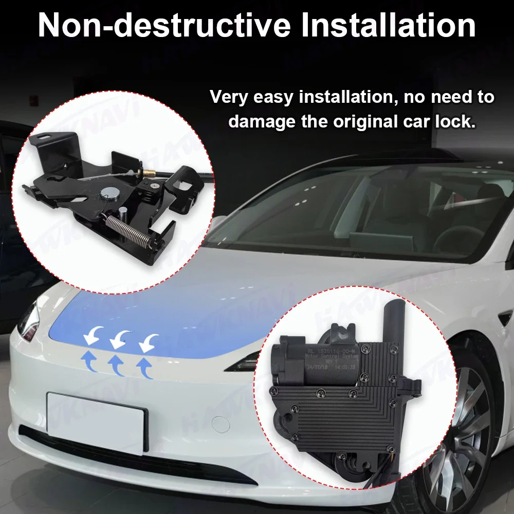 Hawknavi Upgrade 2 0 умный передний электрический всасывающий замок для Tesla Model 3 Y мягкая