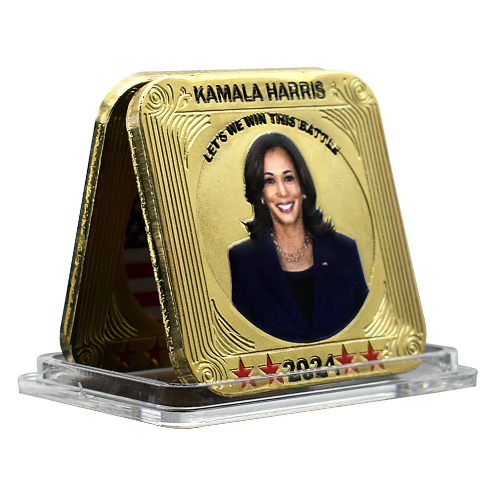 

Золотая монета-вызов Камала Харрис