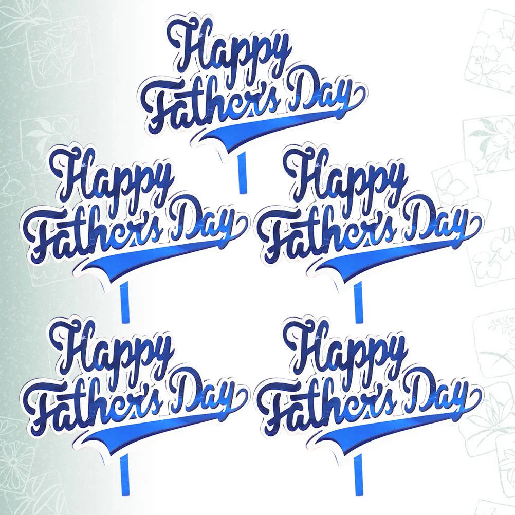 

Cupcake Picks Topper Cake Fathers Day Father Birthday Dad Decor Happy Decorations Letter Acrylic Dessert Party