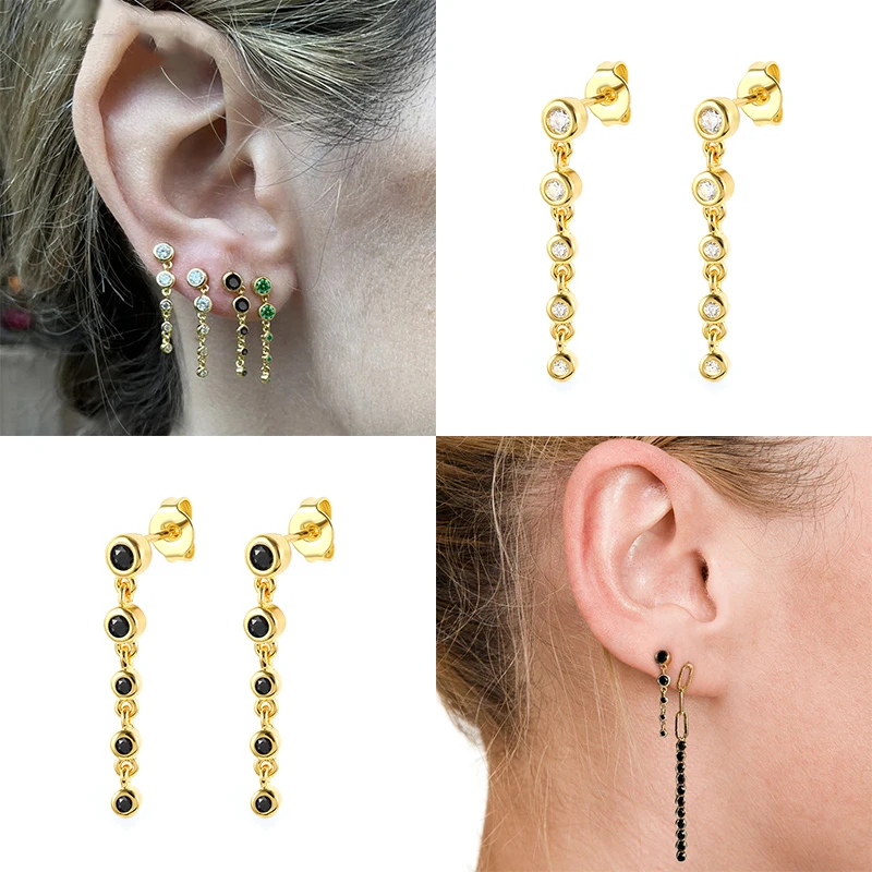 

Long crystal tassel earrings earrings female s925 silver exquisite fashion high quality banquet party anniversary gift