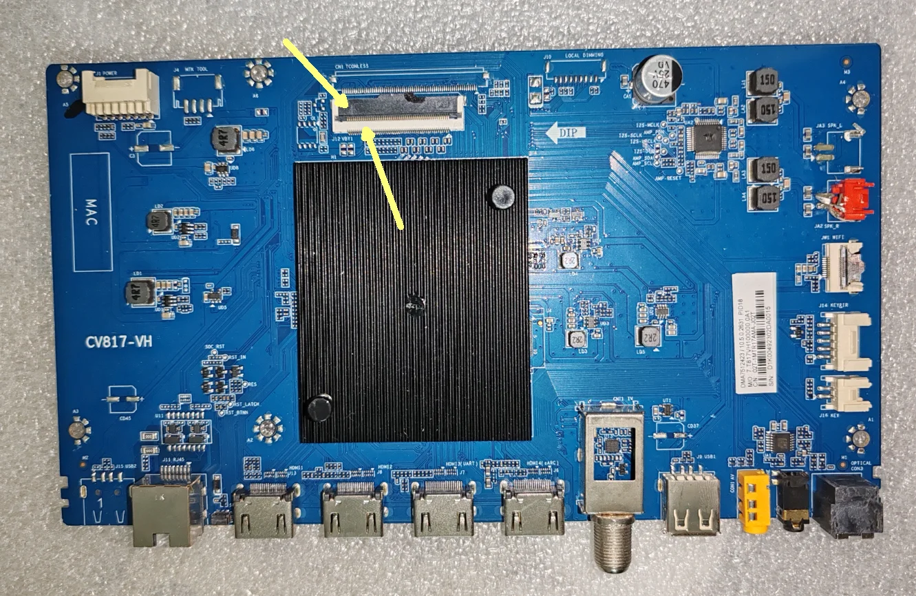 CV817-VH IDF 976866 Б ДМА 7512423 Материнская плата светодиодного телевизора протестирована