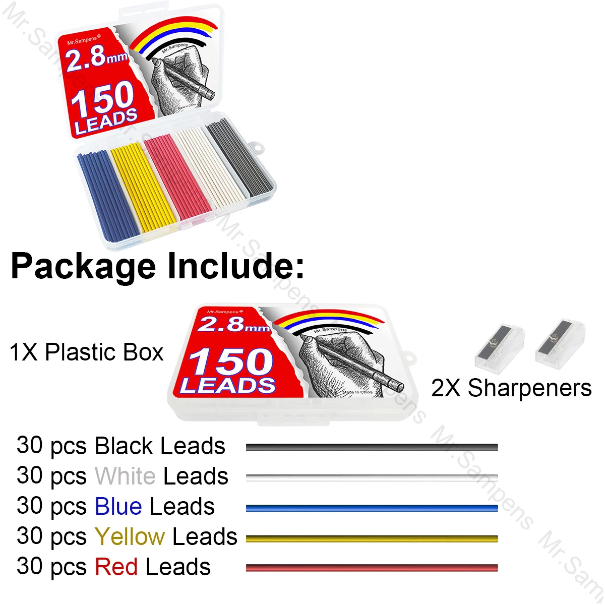 

200 шт. Автоматические карандаши Mr.Sampens 2,8 мм для деревообработки