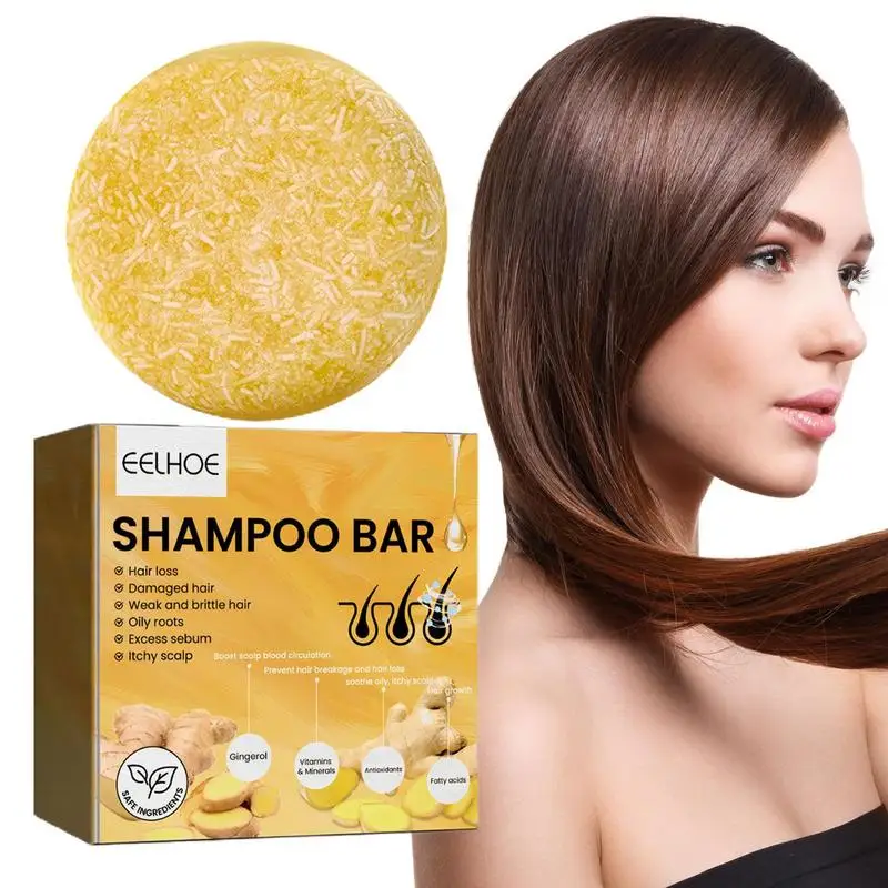 

Природный и органический шампунь для роста волос Ginger Shampoo Bar способствует росту волос и предотвращает выпадение волос