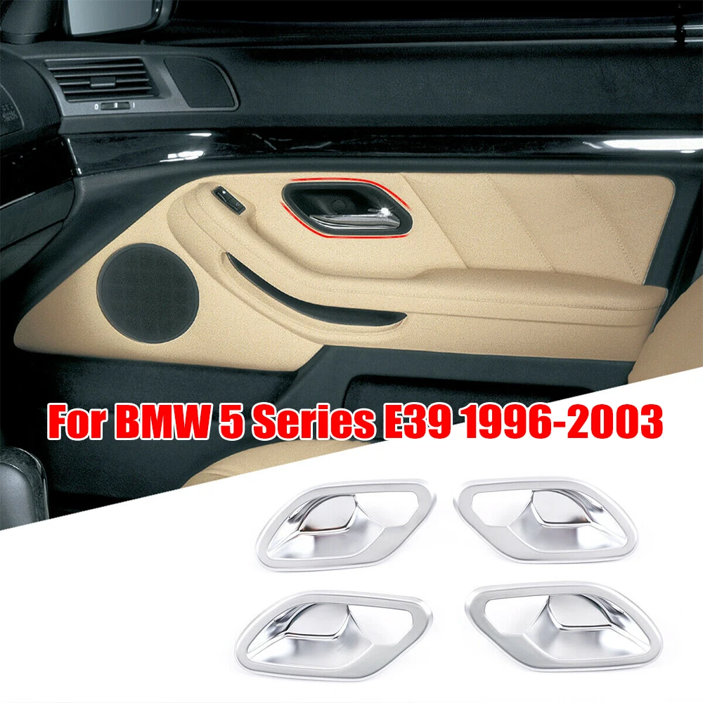 

4 шт., хромированные накладки на дверные ручки для BMW 5 серии E39 1996-2003