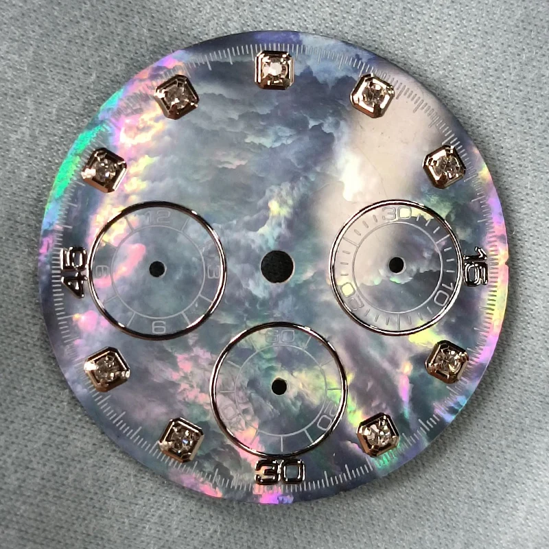 29 мм черный белый цвет бриллиантовый циферблат с корпусом подходит для часов