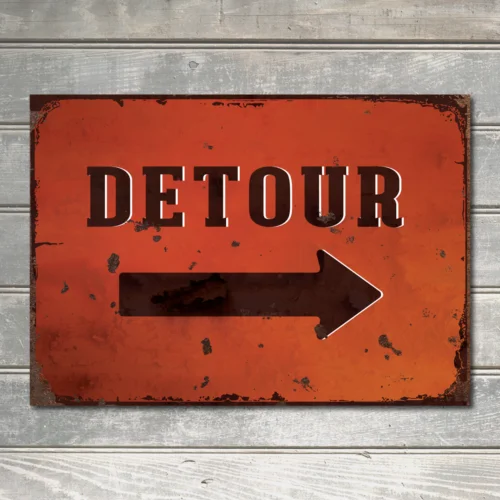 Металлический настенный знак &quotДорога-Эмаль&quot TIN