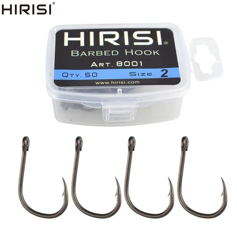 Hirisi 50 шт. рыболовные крючки с колючим покрытием для карпа с дизайном глаз в Японии, изготовленные из высокоуглеродистой стали 8001