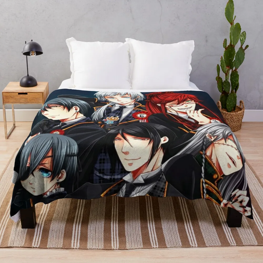 

All Characters Black Butler Throw Blanket warm blanket flannel soft plaid