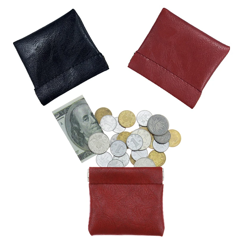 

PU Leather Coin Purse For Women Men Earphones Change Organizer Small Wallet Mini Coin Purse