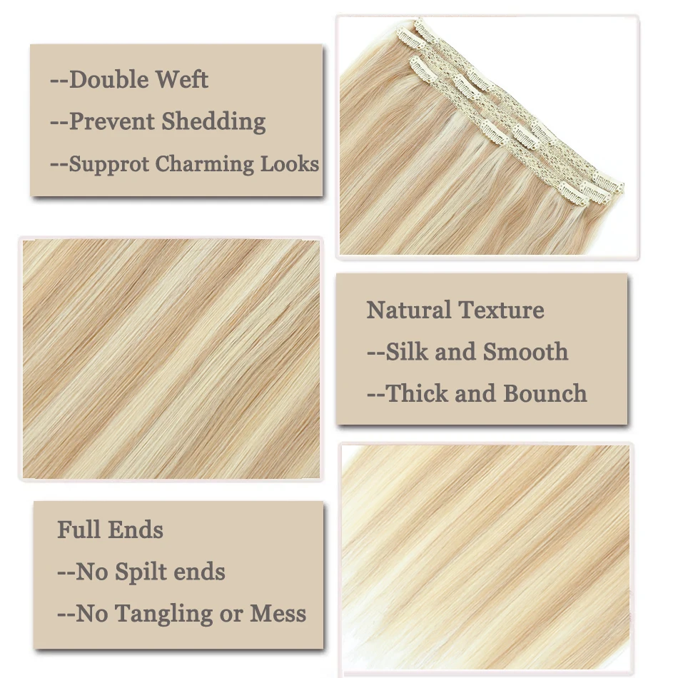 3 шт./комплект женские прямые волосы-клипсы