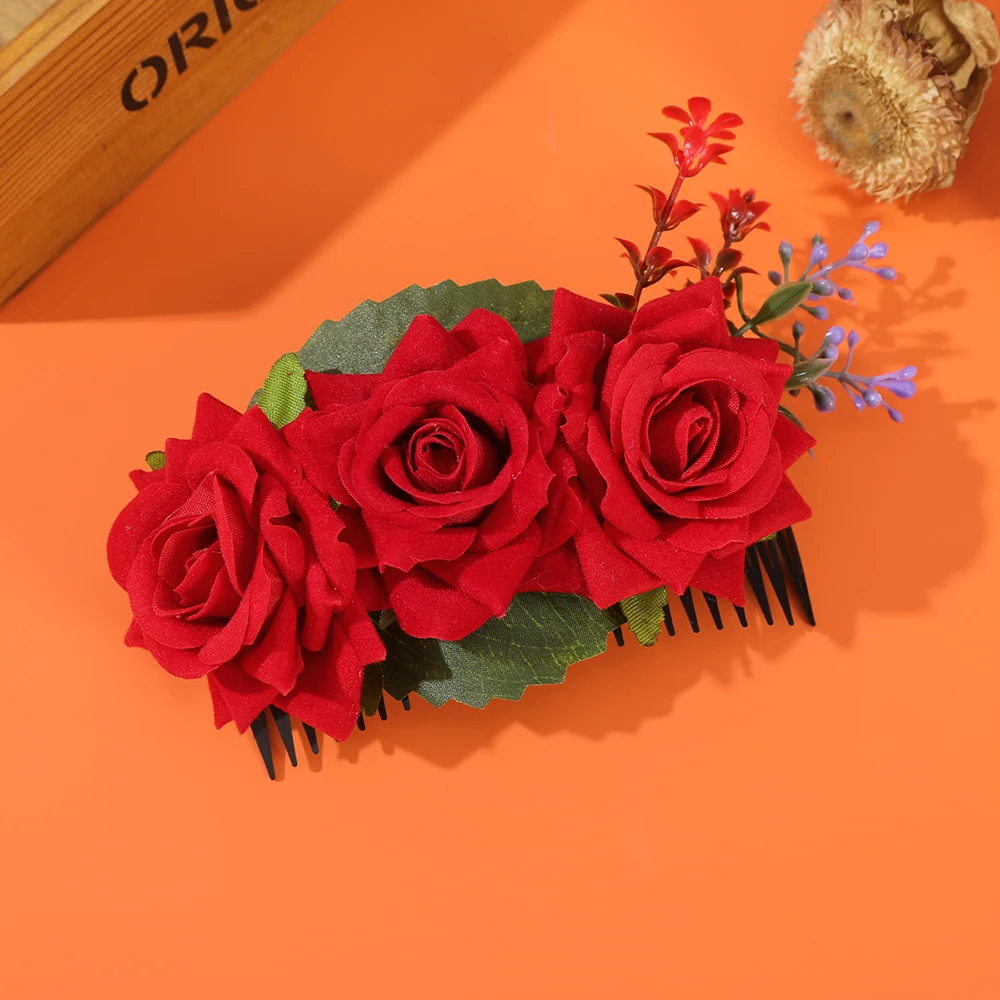 Новые гребни для волос на Хэллоуин цветочный зажим женщин стимуляция аксессуары