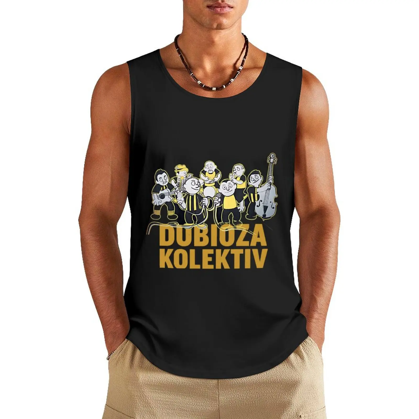 Dubioza kolektiv Tank Top Мужские спортивные рубашки без рукавов футболка