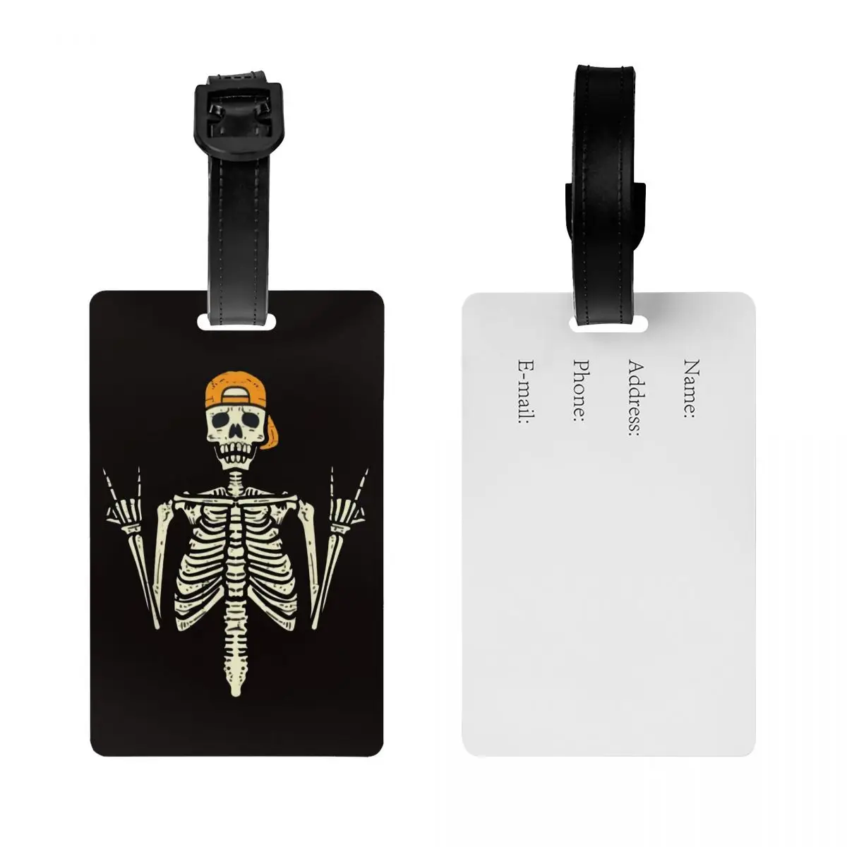 Пользовательская кепка-рокер со скелетом скатерть крутые багажные бирки на