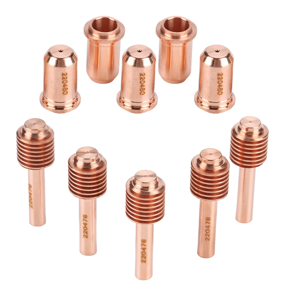 

5pcs 220478 Electrode + 5 pcs 220480 Nozzle Tips Consumables for MAX30Plasma Cutter Torch Plasma Nozzle tip Plasma Nozzle tip