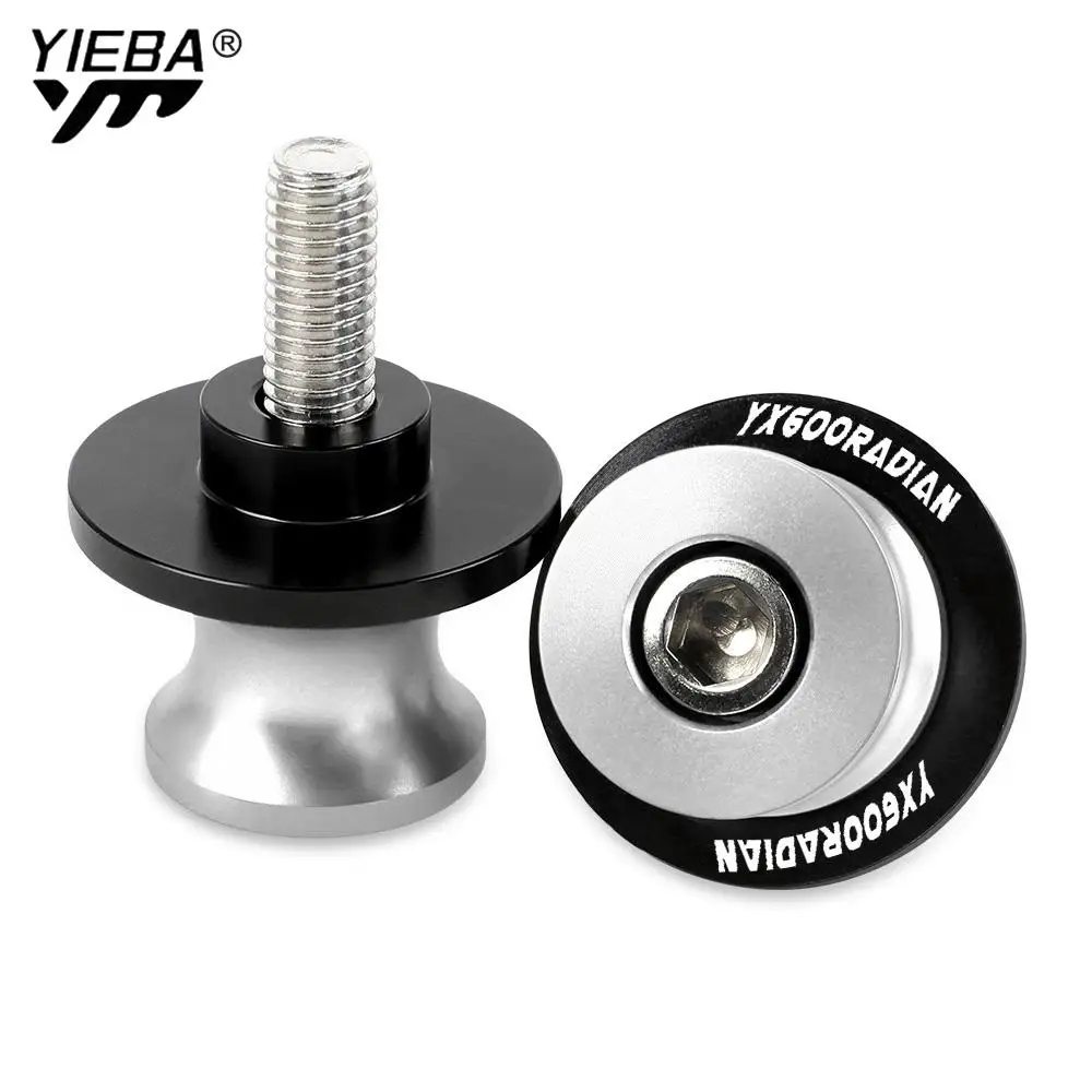 

6MM Motorcycle CNC Aluminum FOR YAMAHA YX600 YX600RADIAN YX600 RADIAN 1986 1987 1988 1990 Swingarm Spools Stand Screws Slider