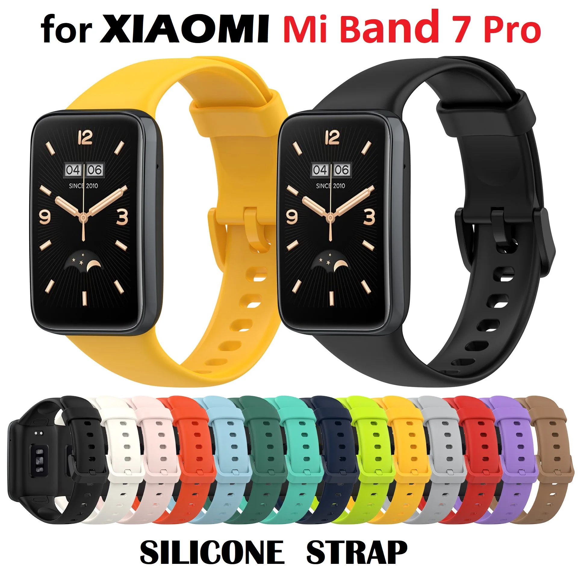 

Ремешок силиконовый для смарт-часов Xiaomi Mi Band 7 Pro, 10 шт.