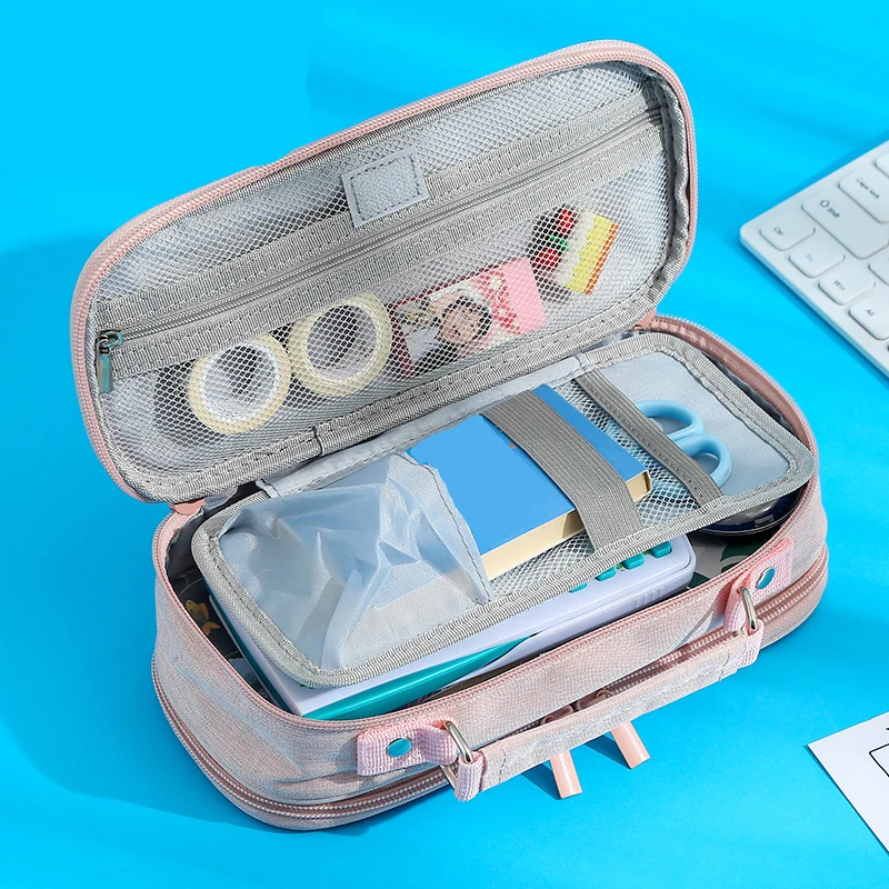 

LLD Canvas Back To School Pencil Case Estuches Pencils Bag Large Capacity Pen Box Kawai Pouch Estojo Escolar School Accessories