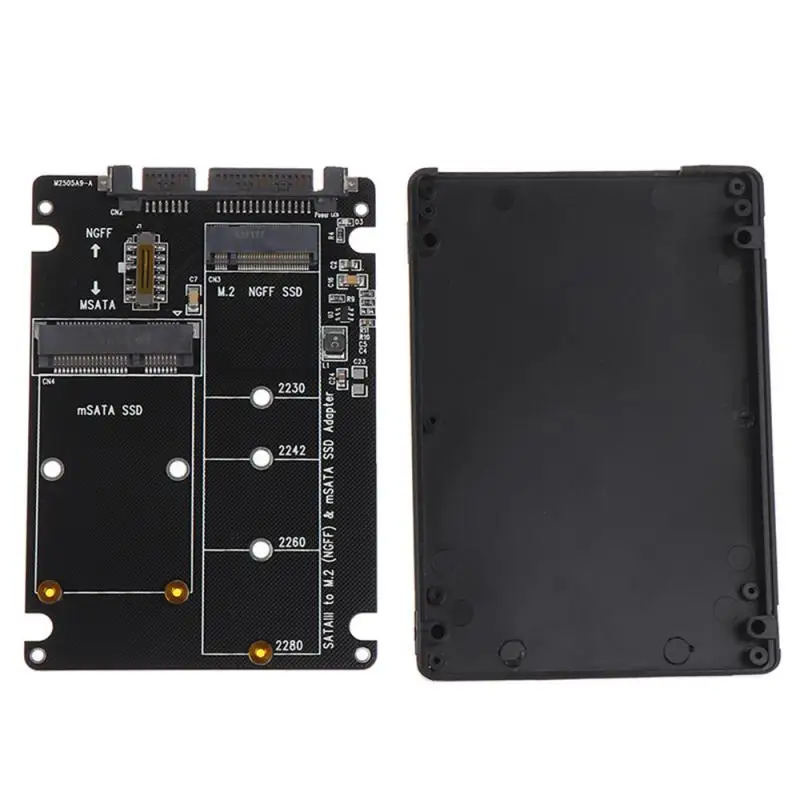Адаптер M.2/mSATA к SATA M.2 NGFF mSATA SSD SATA3.0 2 5 дюйма mSATA/M2 SSD-конвертер Riser Board Card 6 Гбит/с для ПК