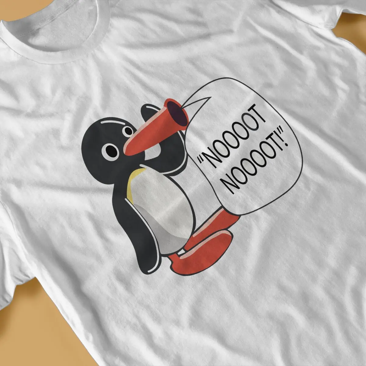 Мужская футболка с рисунком пингвина нота Пингу из аниме круглым вырезом топы в