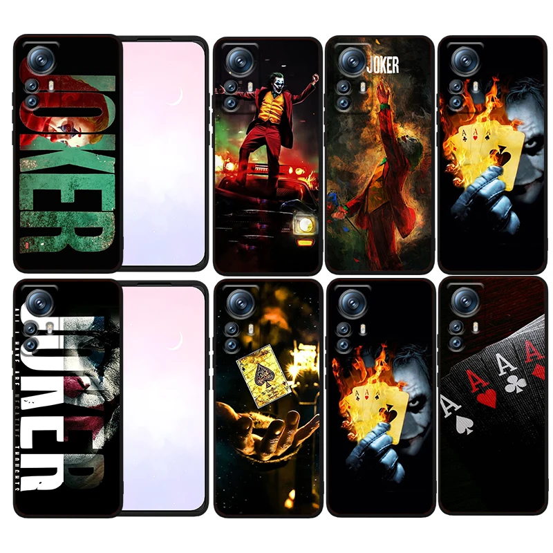 

Anime Luxury Joker Art Phone Case For Xiaomi Mi 13 12T 12S 12X 12 11 11T 11i 10T 10 Pro Lite Ultra 5G Funda Black Cover