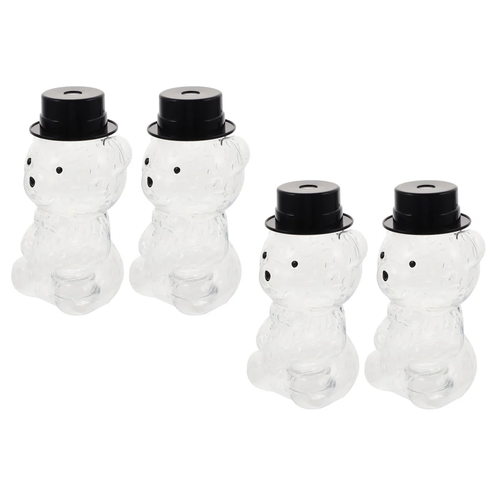 

4pcs Empty Juice Bottle Drinks Bottle Milk Bottle Creative Beverage Bottle