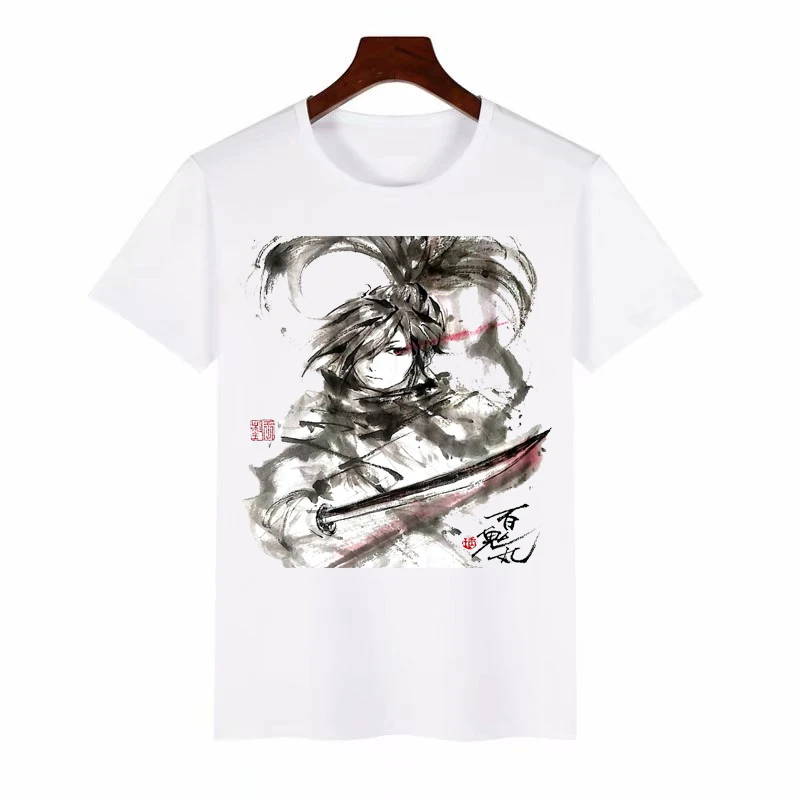 

Футболка для косплея аниме DoRoRo, Повседневная футболка с рисунком чернил