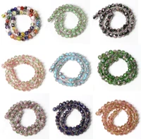 10mm murano transparent colorful faceted rondelle flower lampwork crystal glass beads for jewelry making diy bracelet supplies