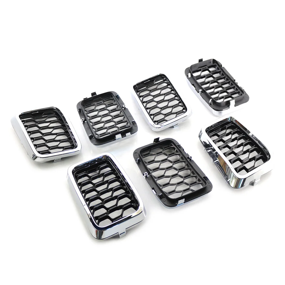 7 шт. передняя решетка автомобиля сотовая сетка вставка накладка украшение для Jeep