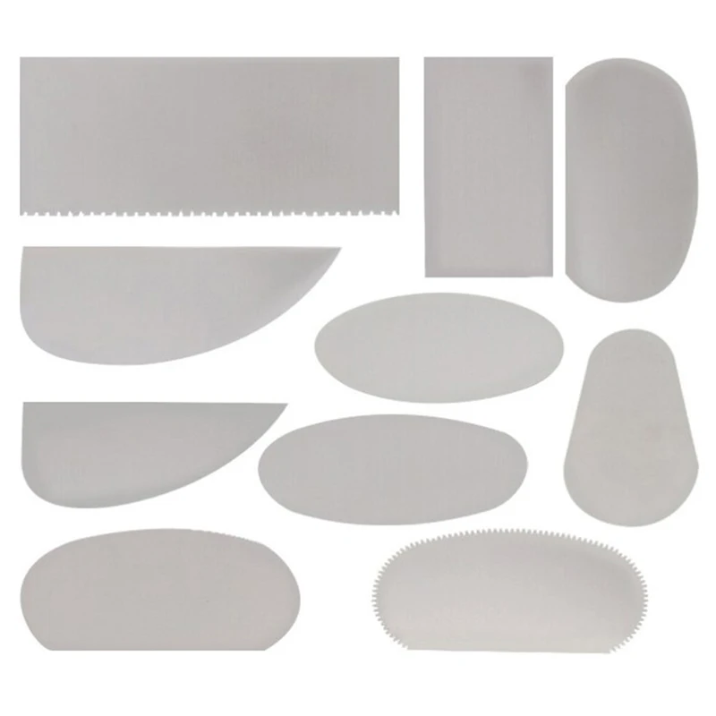 

10 шт. стальной скребок для глины, для полимерной глины, инструменты для керамики, стальной Зубчатый скребок, резак, керамические инструменты