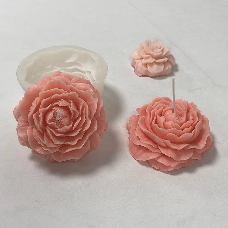 

Peony Flower Rose Flower Silicone Mold Handmade Flower Candle Mould DIY Soap Mold Aroma Plaster Car Pendant Mould Home Decor