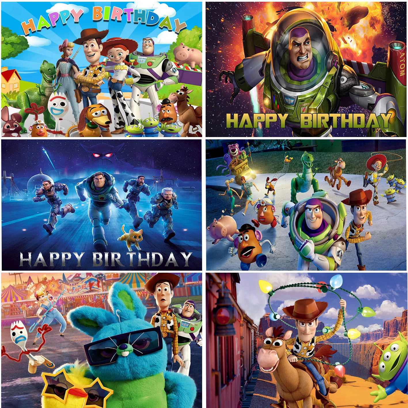 

Disney Toy Story Buzz Lightyear Hudi Backdrops Boys Birthday Party Baby Shower Backgrounds Photography Studio Decorations