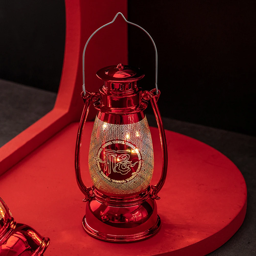 

LED Red Camping Tent Lights Eco-Friendly with Hook Candlestick Lamp with Button Battery Decor Hanging Lights for Home Decoration