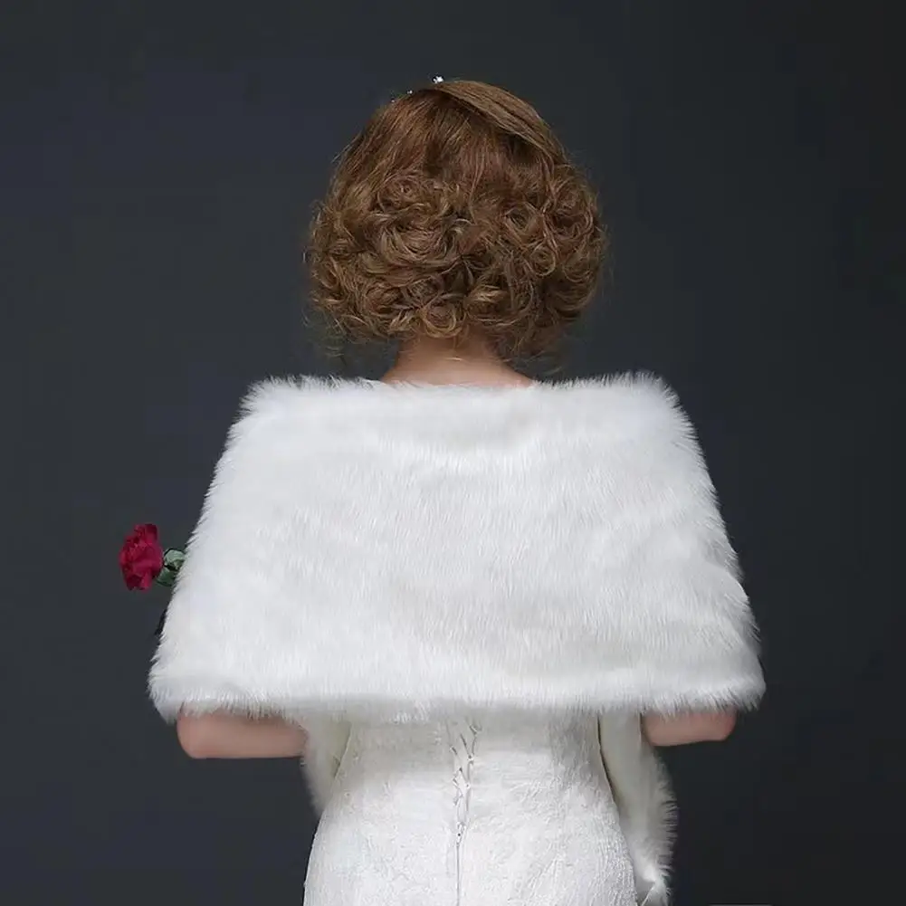 Легкая шаль элегантная белая плюшевая для вечернего платья Cheongsam мягкий