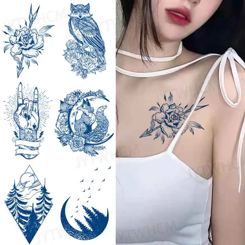 

Semi-Permanent Temporary Tattoo Sticker for Men Boys Long-Lasting 1-2 Weeks Waterproof & Realistic Body Arrow Tattoo Stickers
