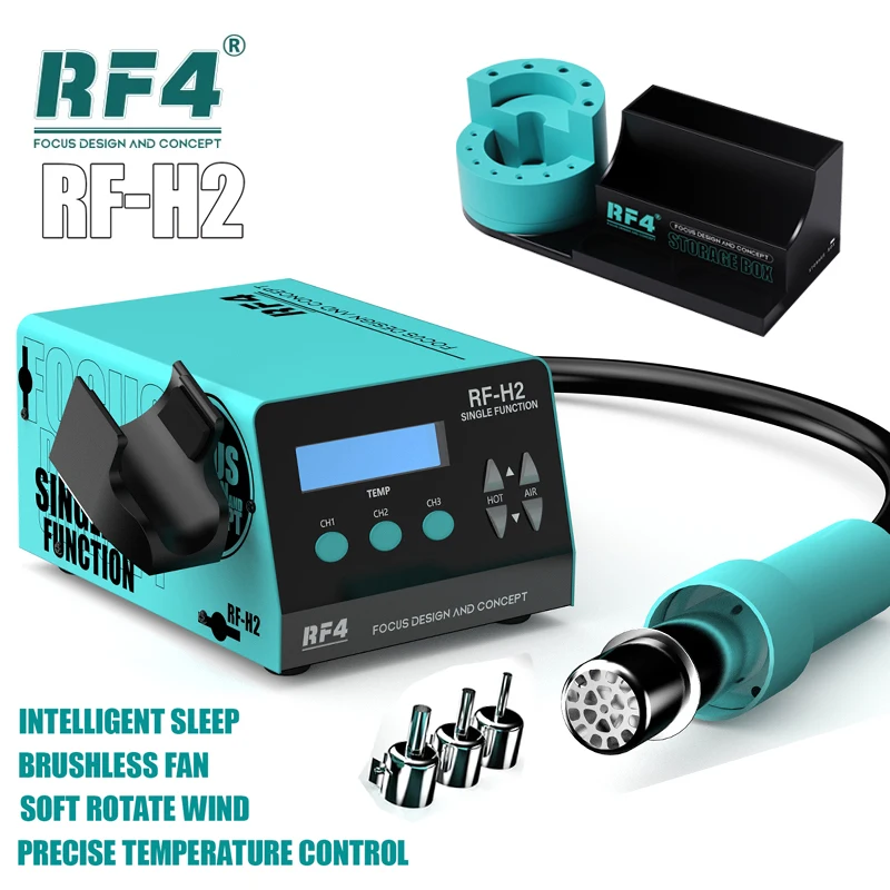 Станция паяльная RF4 New1000W с термофеном и цифровым дисплеем интеллектуальная