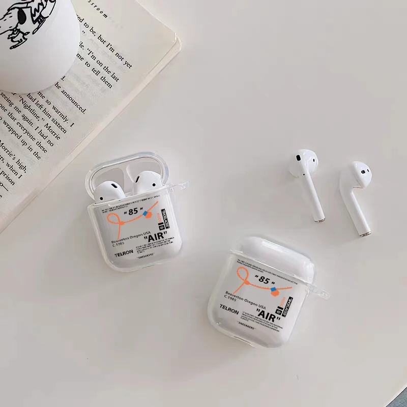 

Горячая Распродажа 85 спортивная обувь брендовые наушники для Airpod 2 1 Кроссовки белая этикетка Беспроводная Bluetooth зарядная коробка для airpods