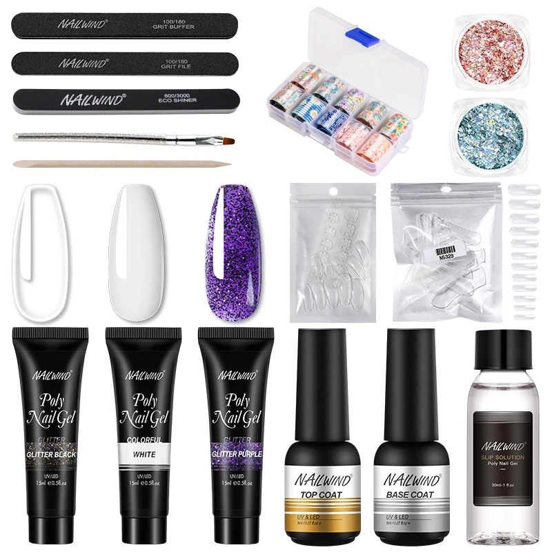 

NAILWIND Manicure Set Nail Gel Polish Semi Permanent Varnish Gel Nail Polish Set Base Top Coat For Nail Art Nails Gel Polish