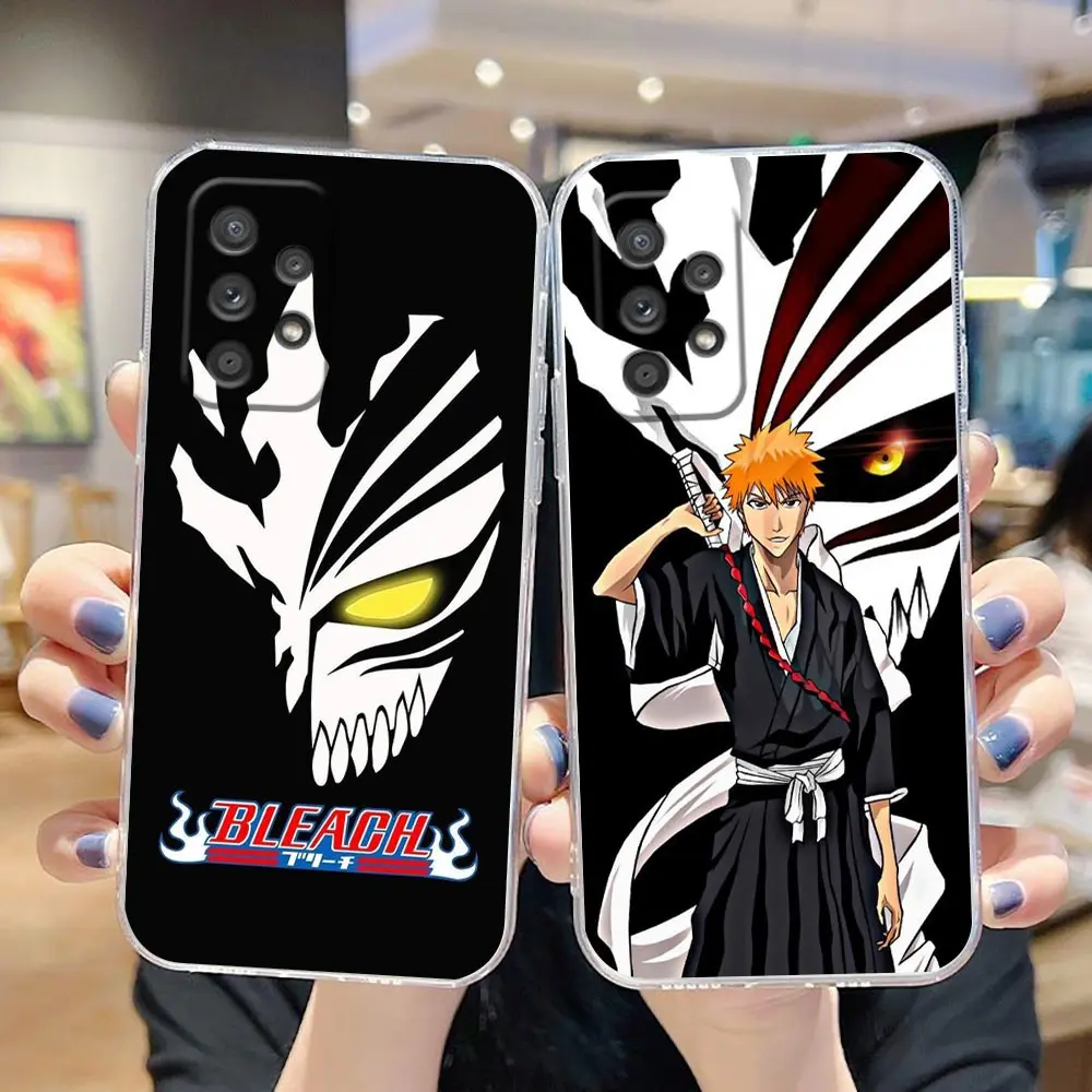 

Clear Phone Case For Samsung A13 A20S A21S A22 A23 A24 A31 A32 A42 A50 A51 A52 A53 4G 5G Case Funda Shell Anime B-Bleach Ichigo