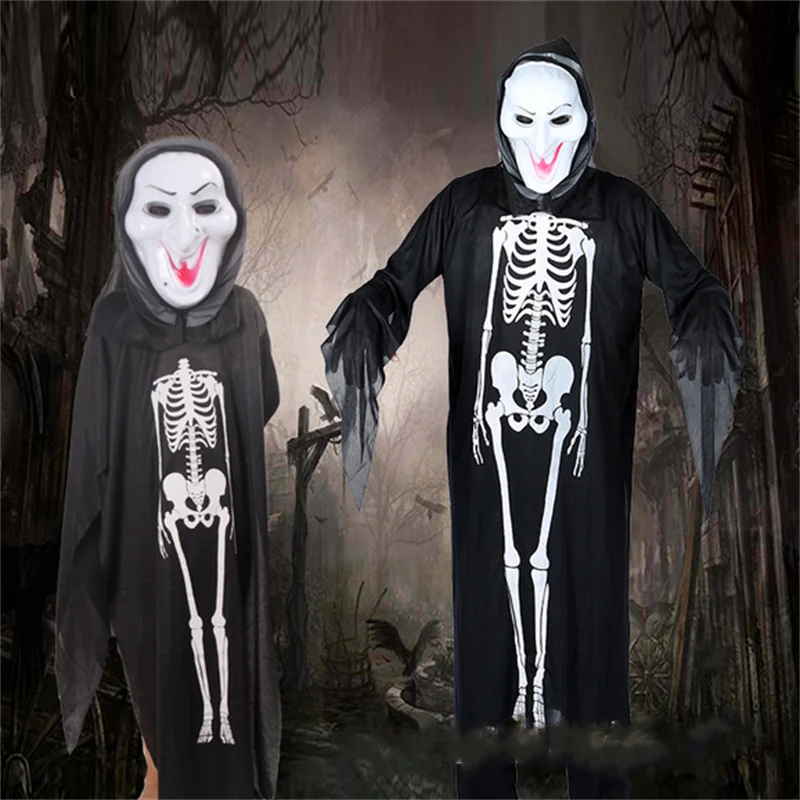 

Костюм на Хэллоуин, призрак, скелет, халат, ужас, зомби, череп вампира, детский халат, дьявол, платье на Хэллоуин, страшные костюмы на Хэллоуин