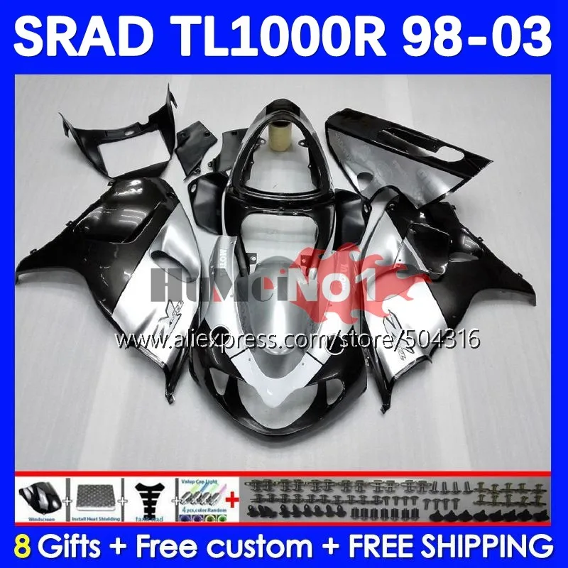 

Body For SRAD TL1000 TL 1000 R 1000R 98 03 25No.8 TL1000R 98 99 00 01 02 03 1998 1999 2000 2001 2002 2003 Fairing silvery black