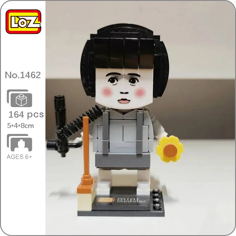 

LOZ 1462 Cartoon Face Can Change 6-in-1 Doll Broom Flower Gun Weapon Model Mini Blocks Bricks Building Toy for Children no Box