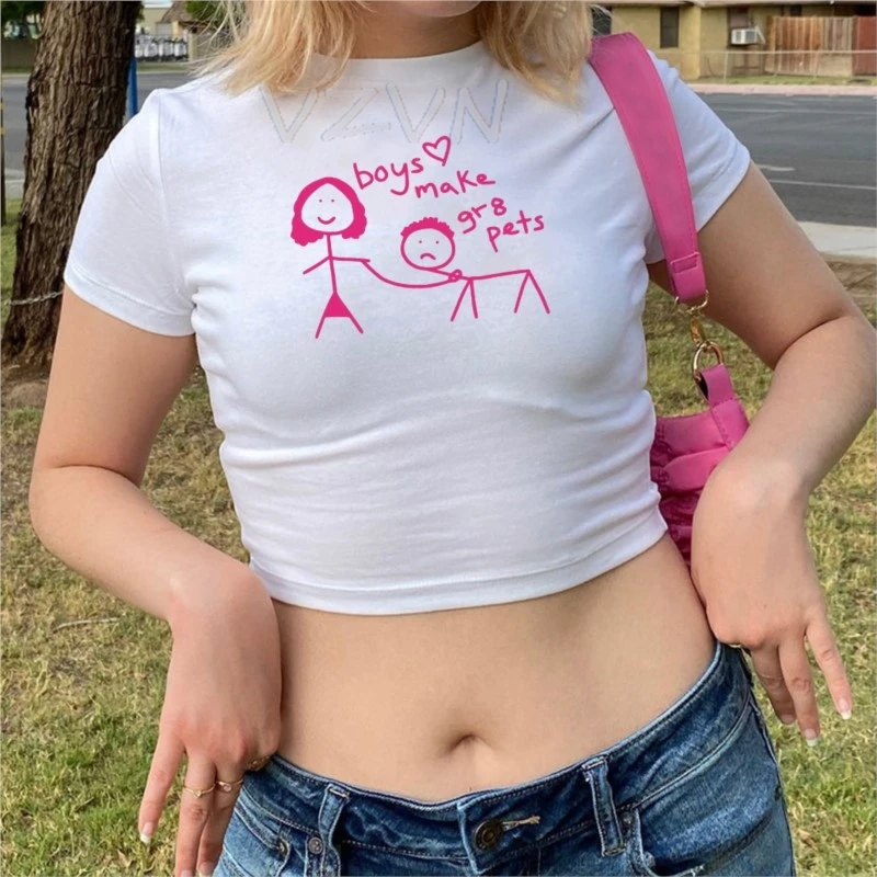 Винтажные уличные топы с принтом США для мальчиков хороших домашних животных